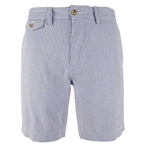 Men's Stretch Classic Fit 9-Inch Inseam Seersucker Shorts - Picture 4 of 6